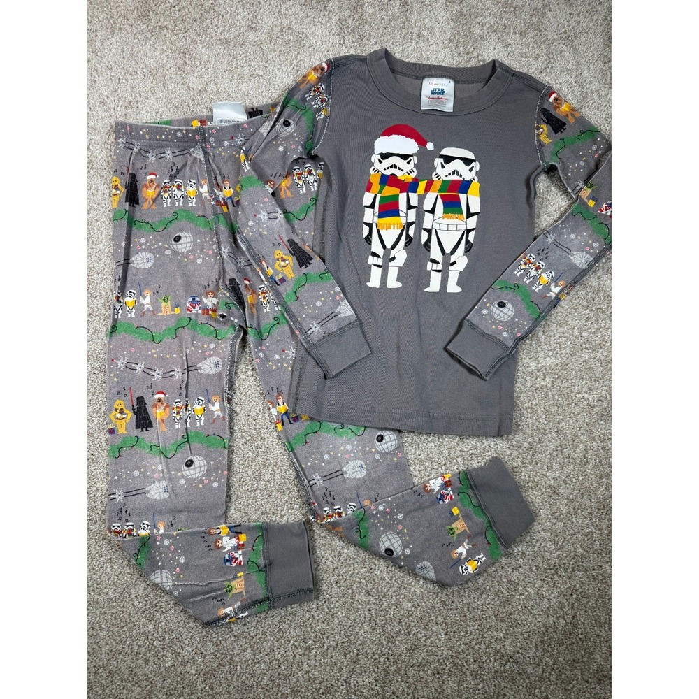 Hanna Andersson Star Wars Carolers Christmas Long John Pajamas 6-7 Years